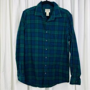 Men’s L.L.Bean Slightly Fitted Flannel size Medium Long